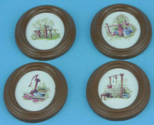 Dollhouse Miniature Country Prints/Set Of 4